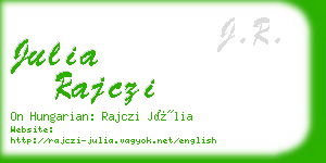 julia rajczi business card